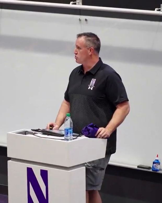 Northwestern Head Coach Pat Fitzgerald Names DL Joe Spivak The Ultimate Wildcat